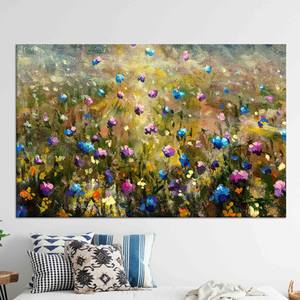 Toile imprimée : Décoration murale florale moderne - Champ de fleurs sauvages, TOILE ENVELOPPÉE - Product Image 1