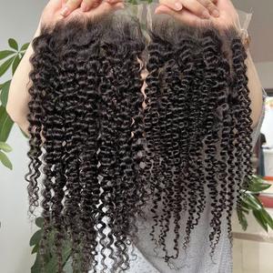 Extensión de cabello humano con cierre frontal de encaje completo sin pegamento al por mayor - Product Image 5