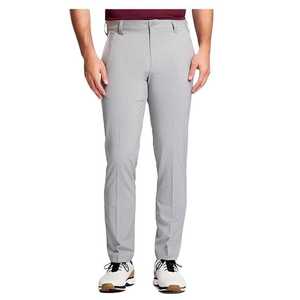 Pantalon pour homme décontracté coupe ajustée respirant écologique léger 100% coton devant plat taille moyenne motif droit uni - Product Image 1