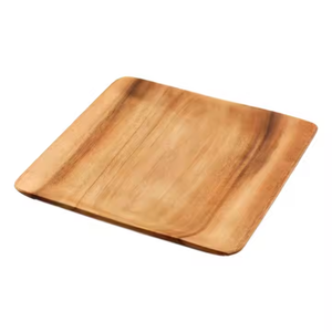 Placa de cargador de madera para platos, utensilios de cocina, uso para alimentos con servicio doméstico por artesanía de media luna - Product Image 1