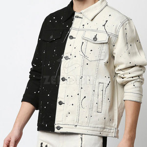 Breathable Stand Collar 100% Cotton Men's Winter <b>Jeans</b> <b>Jackets</b> Plus Size Made in Pakistan - Product Image 3