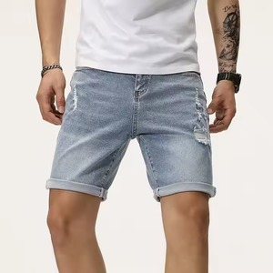 Fabricante 2025 nuevos pantalones cortos de mezclilla de moda para hombres/pantalones cortos de mezclilla de precio barato para hombres/pantalones cortos de mezclilla rasgados con logotipo personalizado para hombres - Product Image 5
