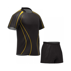Uniformes de rugby personalizados Jersey de fútbol de secado rápido y pantalones cortos con manga corta Nuevo diseño personalizado - Product Image 2