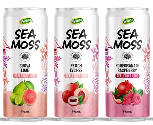 Fabricant de boissons vietnamien, vente en gros de boissons à la mousse de mer, à la grenade et à la framboise, canettes de 320 ml, étiquette privée, OEM, conception d'étiquette gratuite - Product Image 3