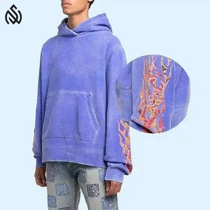 Usine meilleure qualité Design hommes pullover sweats à capuche votre propre Logo lavage à l'acide hommes pullover sweats à capuche - Product Image 3