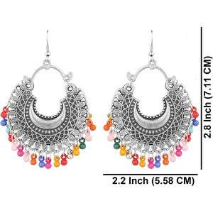ต่างหูระย้าแฟชั่น Chand รูปวัวหลากสี - Product Image 4