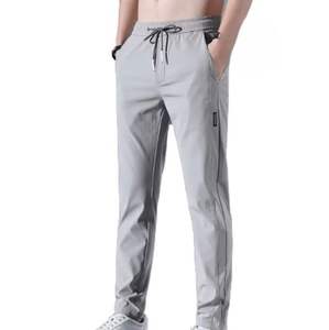 Pantalones de seda de hielo para hombre ligeros y elegantes para verano Pantalones de negocios ajustados de gran tamaño - Product Image 2