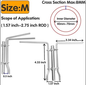 ชุดเครื่องมือติดตั้งถ้วยยู3ชิ้นอเนกประสงค์ J05321ซีลก้านลูกสูบไฮดรอลิกสำหรับอุปกรณ์เสริม - Product Image 2