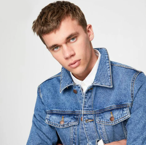 Manufacturer Custom and Wholesale Newest Design Denim Blue <b>Jeans</b> Jacket Coat for <b>Men</b> <b>Cheap</b> Price - Product Image 3