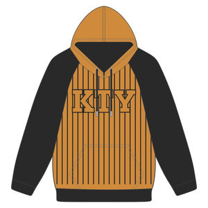 Sweat à capuche brodé Alpha APA Premium, or ancien et noir, manches raglan, motif à rayures, vêtements de fraternité grecque, Divine Nine HBCU - Product Image 2