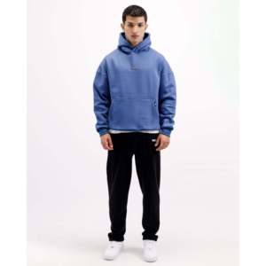 Sweat-shirt décontracté à capuche en polaire bleu cobalt pour femme, respirant et essentiel pour la saison d'automne - Product Image 4