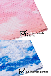 Impresión completa de secado rápido 100% malla de poliéster sublimación Digital diseño personalizado barato pantalones cortos de baloncesto para hombres envío DDP - Product Image 3