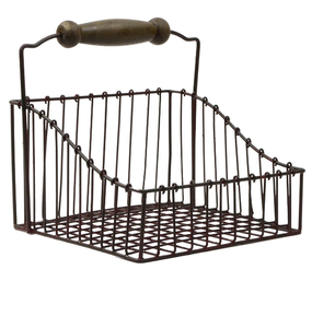 Nouveauté Panier de rangement en métal fait à la main en fil de fer noir Panier de rangement en métal au design personnalisé à prix de gros - Product Image 5