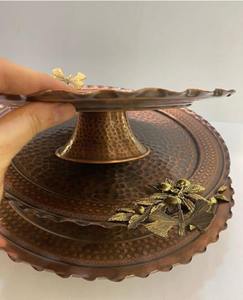 ชุดขาตั้งเค้ก 3 ชิ้น ลายดอกไม้สีเข้ม สไตล์วินเทจ ลายตอก สำหรับงานวันเกิด งานแต่งงาน และงานเลี้ยงที่บ้าน จากประเทศอินเดีย - Product Image 2