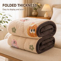 Couette Réversible en Peluche, Vente en Gros Usine, OEM ODM, Imprimée sur Mesure, Épaisse, Rembourrée en Polyester, Douce et Chaude pour Hôtels et Domicile
