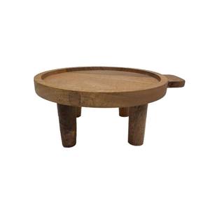 Soporte de pastel de madera de forma redonda de diseño único, acabados naturales para boda, fiesta de cumpleaños, soporte de exhibición personalizado a granel - Product Image 4