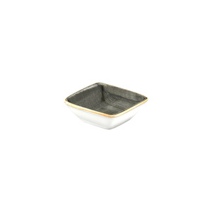 Plat à sauce en porcelaine Space Move, bol carré de 8x8,5 cm pour servir des apéritifs et des petits plats - Product Image 1