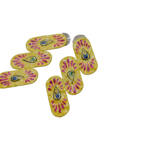 Trending latest fashion 2024 Handpainting <b>earring</b> Manufacturer Supplier Gold Plated MOP Stone <b>stud</b> <b>Earrings</b> for women and girls - Product Image 2