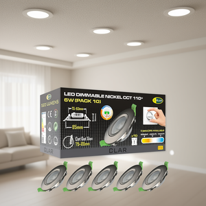 Aro 6W CCT Downlight Ajustable Dirigible Níquel 75-78mm 110 Lámpara de Techo - Product Image 3