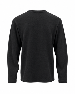 Custom <b>Mens</b> Black Waffle <b>Thermal</b> Long Sleeve <b>Shirt</b> Script Graphic Print Streetwear Tops Wholesale Clothing Manufacturer Supplier - Product Image 6