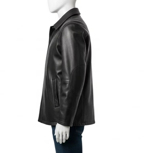 Chaqueta de Hombre de Talla Grande, Ecológica, de Piel de Pescado y Lana, con Cuello Redondo, Tejido Cálido y Duradero, Informal, para Invierno, Cómoda - Product Image 4