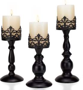 Black Color <b>Taper</b> <b>Candle</b> <b>Holder</b> with Unique Iron Stand Adds Sophisticated Christmas Decor Touch <b>Candle</b> <b>Holder</b> - Product Image 3