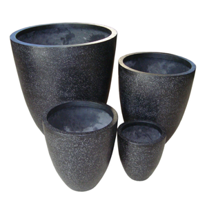Pots de fleurs décoratifs en fibre de verre de la plus haute qualité ensemble de 4 dans de nombreuses formes pour l'application de jardin usine directe du Vietnam - Product Image 1