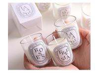 Bougies parfumées de luxe en verre de marque tendance, en cire de soja, pour la décoration intérieure, idéales pour Thanksgiving, le Nouvel An et autres occasions.