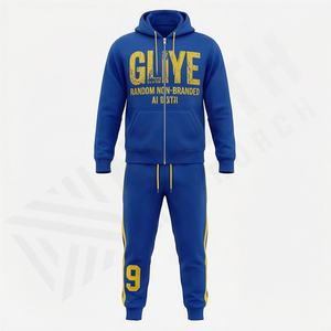 Servicio OEM, Chándal Unisex de Alta Calidad Hecho a Medida, Chándal Deportivo de Invierno de Dos Piezas con Cremallera para Hombre, Ropa Deportiva para Gimnasio - Product Image 1