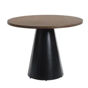 天然木制餐桌锥形底座Dann Foley天然桃花心木耐用餐桌，尺寸和颜色定制