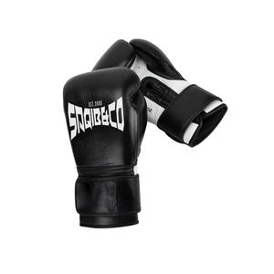 Guantes profesionales de entrenamiento de boxeo de cuero negro Diseño personalizado Guantes de boxeo de cuero artificial Guantes de boxeo de cuero baratos - Product Image 6