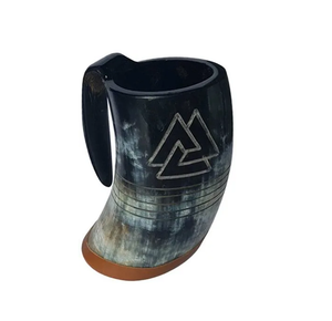 Tasse en corne de buffle naturelle de haute qualité avec poignée de haute qualité pour bière vin hydromel/chope en corne à boire et bon produit - Product Image 6