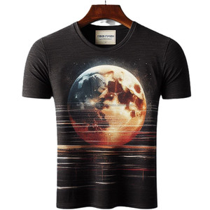 T-shirts noirs et blancs 100% coton T-shirts manches courtes Jersey Knit Solid Plain and Unique Designs Prints Bangladesh Origin - Product Image 4