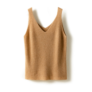 <b>Women's</b> <b>tank</b> <b>Top</b> <b>Knitted</b> Thread Rib Vest <b>Women</b> Slim Cropped Breathable <b>Women</b> Crop Pit Striped V-neck <b>Tank</b> <b>Top</b> Haus Industries - Product Image 1