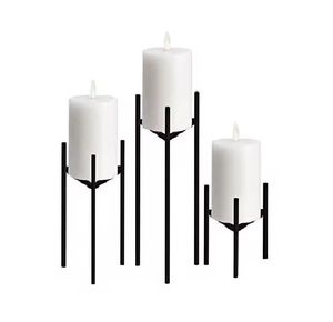 Unique Design Metal Sticks Candle <b>Holder</b> <b>Black</b> Color <b>Candlestick</b> Stands for Home Wedding Party Decor - Product Image 1