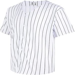 Stylish baseball jersey for men with lightweight mesh <b>panels</b> and custom logo printing for comfortable athletic performance - Product Image 1