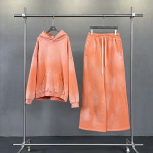 Sudadera con Capucha de Alta Calidad, Estilo Desgastado por el Sol, Lavado Ácido, Sudadera Holgada de Estilo Urbano para Hombre y Mujer, Ropa Casual - Product Image 3