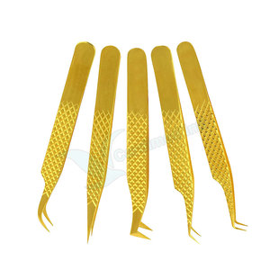 Pinzas de cejas inclinadas profesionales de acero inoxidable para depilación de cejas Diseño recubierto - Product Image 6