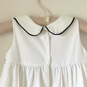Vestido de lino suave hecho a mano para niñas pequeñas, estilo informal para el primer cumpleaños de niños pequeños, OEM hecho en Vietnam - Product Image 6