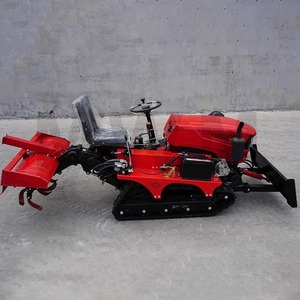 Tracteur à chenilles rouge 4x4 21HP à transmission par engrenages, multifonctionnel pour la ferme et le jardin - Product Image 5