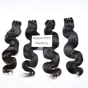 Extensions vierges 100% naturelles de temple du sud de l'Inde, non traitées, aspect naturel, lots de mèches ondulées, cheveux humains indiens à vendre à l'exportation - Product Image 2