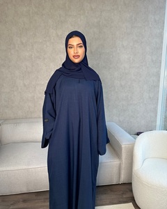 Magnifique Abaya d'été en soie de Dubaï à manches longues, anti-plis, faite à la main, pour femme, couleur personnalisable, qualité supérieure, premium - Product Image 1