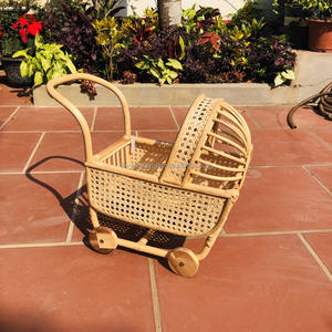 รถเข็นเด็กทารกแบบแฮนเมด,รถเข็นเด็กรถเข็นตุ๊กตาหวายรถเข็นเด็ก - Product Image 3