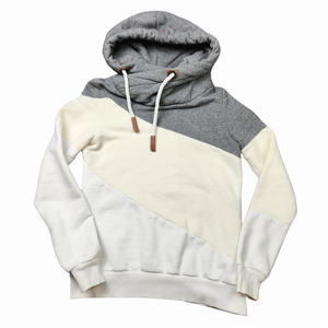 Sudadera con capucha informal con cuello de capucha multicolor para mujer, ropa de calle de lana de algodón transpirable, jersey para otoño e invierno con capucha - Product Image 1
