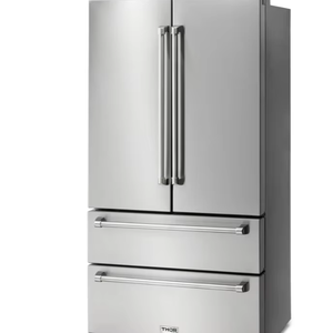 36 นิ้ว 22.5 คิว ตู้เย็นแบบประตูฝรั่งเศสแบบตั้งอิสระพร้อมเครื่องทำน้ำแข็ง สแตนเลสสตีล - Product Image 1