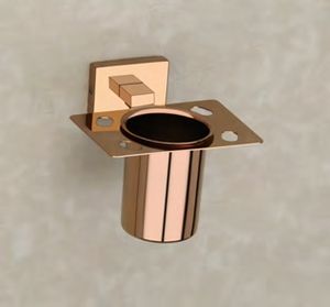 MISHWA Porte-brosse à dents PD-404 Organisateur de salle de bain antirouille en métal brossé pour hôtels, spas et maisons modernes Installation facile Commercial - Product Image 4