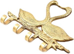 Modern Solid Engraved Brass Leaf Design <b>Wall</b> <b>Hooks</b> <b>Wall</b> Decor Heavy Duty Decorative <b>Wall</b> <b>Hook</b> Stylish <b>Racks</b> Bag <b>Hooks</b> - Product Image 6