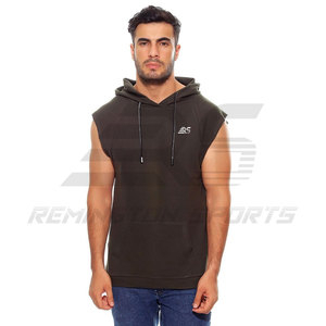 เสื้อมีฮู้ดแขนกุดสำหรับผู้ชายเสื้อมีฮู้ดสำหรับออกกำลังกายในยิมพิมพ์โลโก้ได้ตามต้องการ - Product Image 1