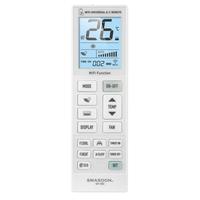 Télécommande universelle pour climatiseur WiFi SMASOON SR-80E avec boîtier en plastique, 15 boutons, portée de 8 m, piles AAA