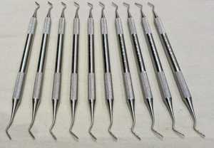 เครื่องมือทันตกรรมชั้นนำ km FDP คุณภาพสูง1.0mm & 1.2mm scalers คู่มือความลึก curettes เยอรมัน - Product Image 5